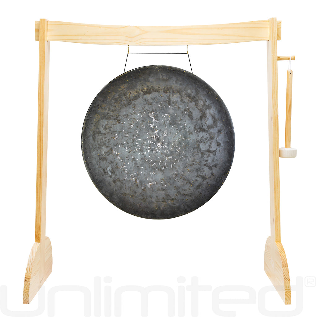 32" Gongs on the Lunaphonic Wood Gong Stand