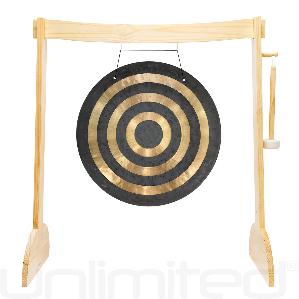 32" Gongs on the Lunaphonic Wood Gong Stand