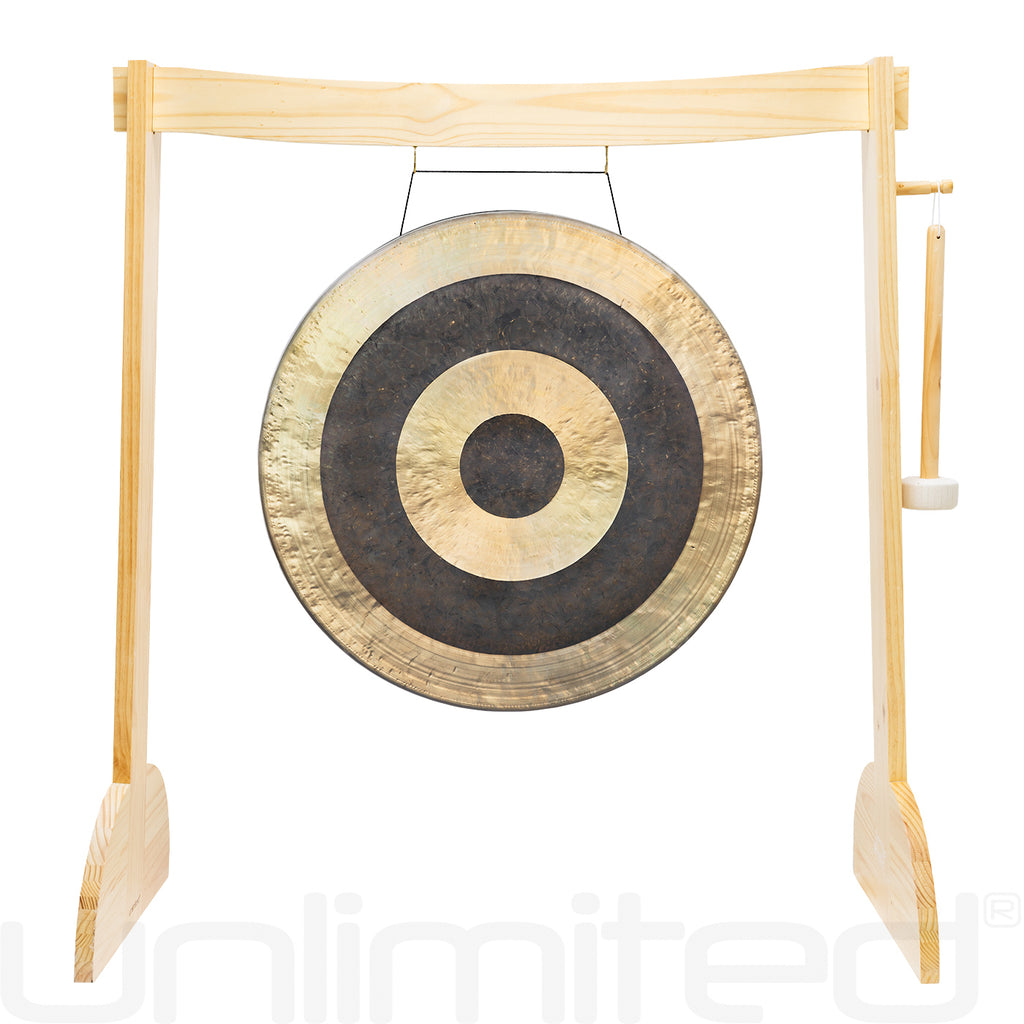 32" Gongs on the Lunaphonic Wood Gong Stand