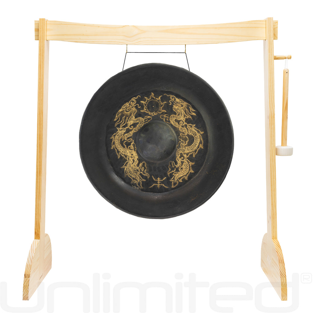 20" to 36" Vietnamese Dragon Gongs on Stands
