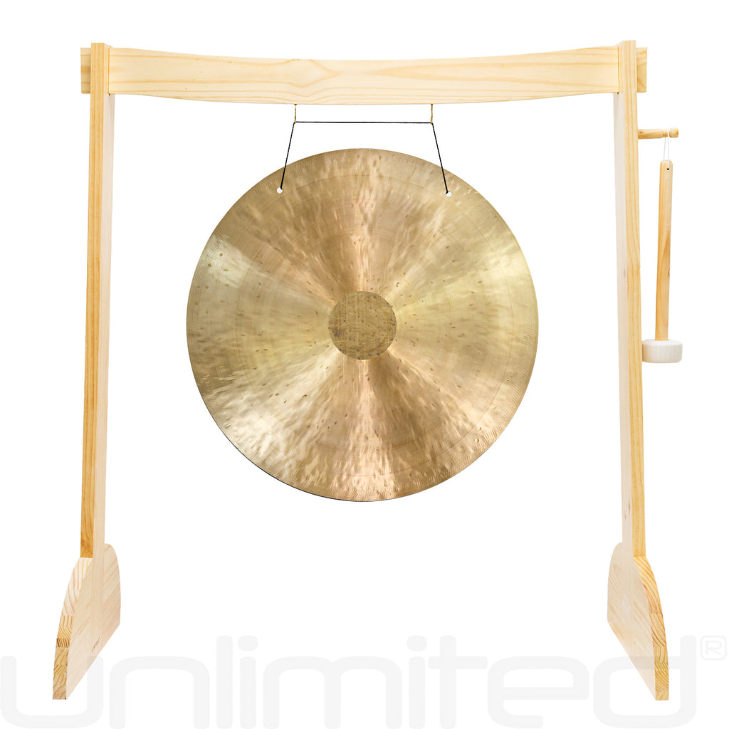 32" Gongs on the Lunaphonic Wood Gong Stand