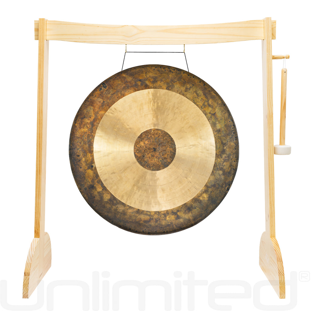 32" Gongs on the Lunaphonic Wood Gong Stand