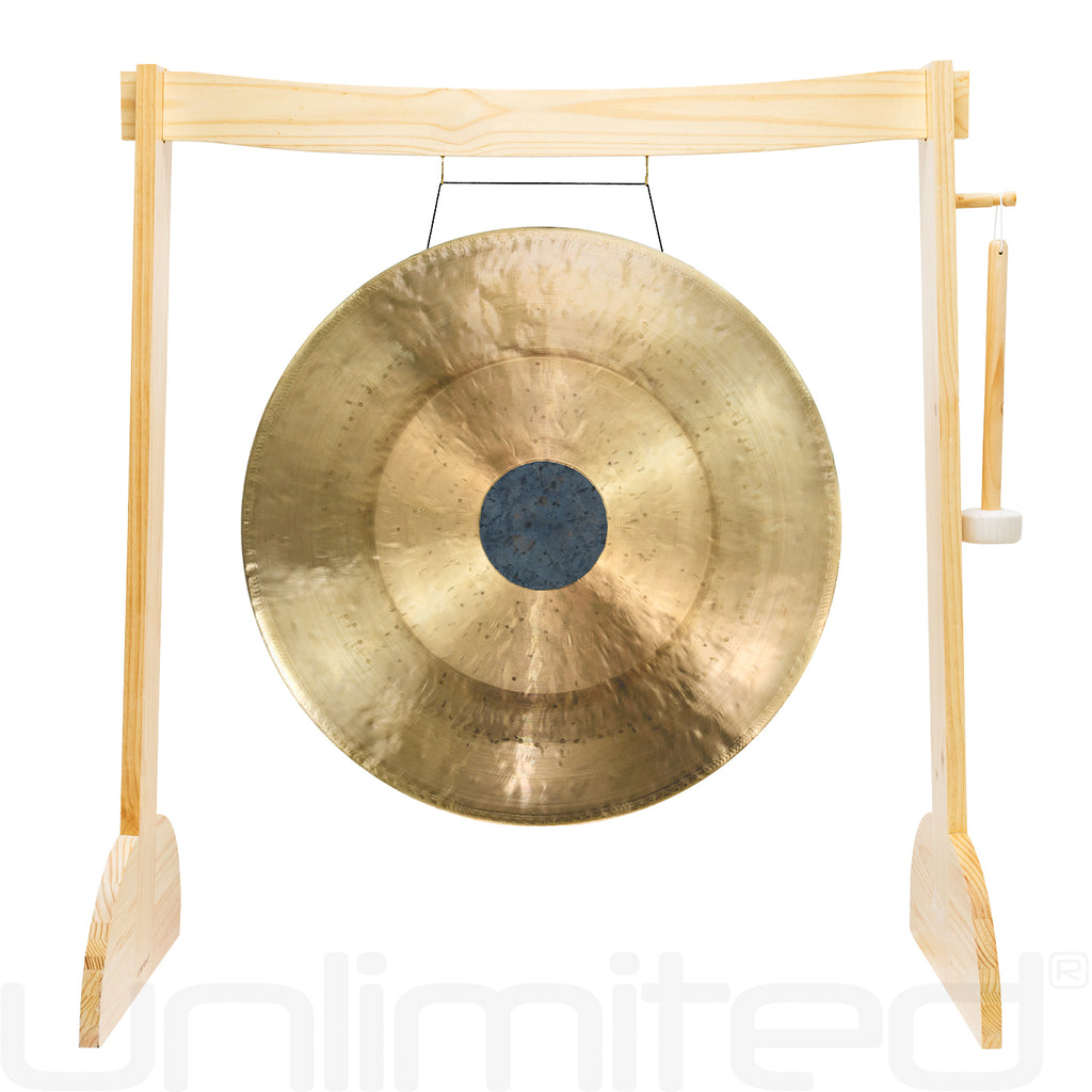 32" Gongs on the Lunaphonic Wood Gong Stand