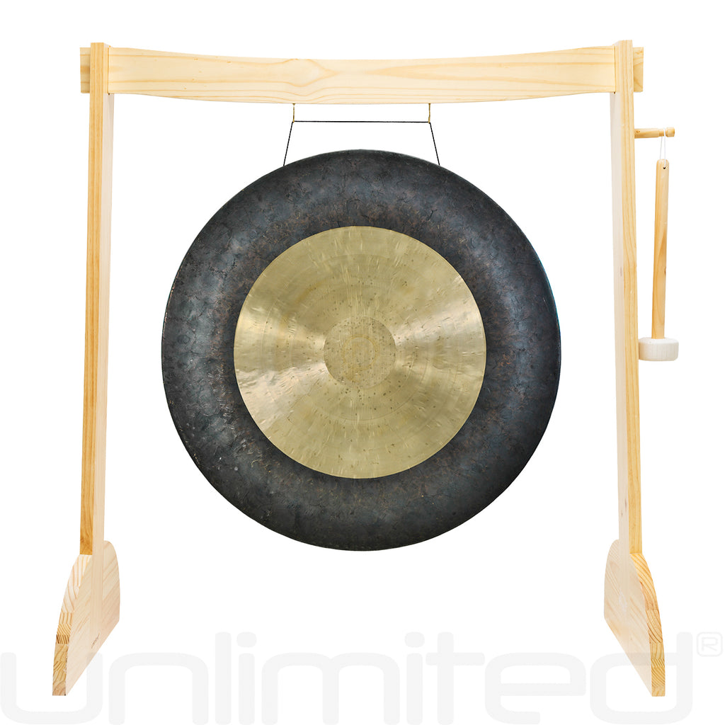 32" Gongs on the Lunaphonic Wood Gong Stand