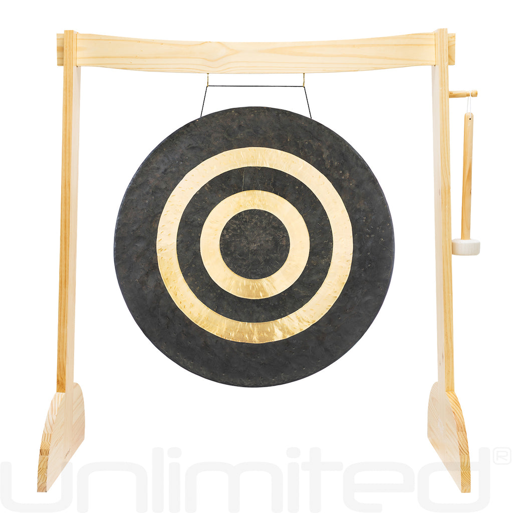 32" Gongs on the Lunaphonic Wood Gong Stand