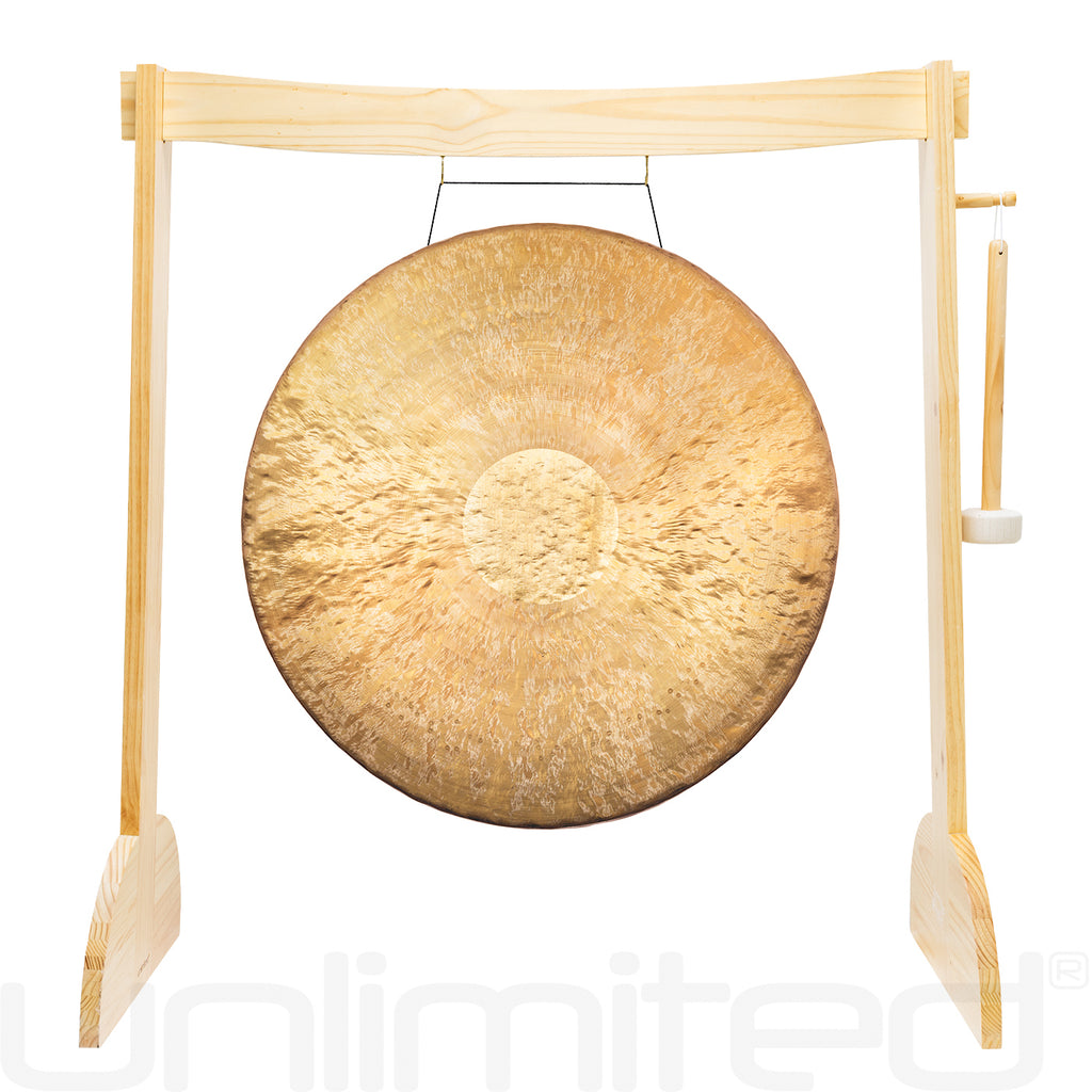 32" Gongs on the Lunaphonic Wood Gong Stand