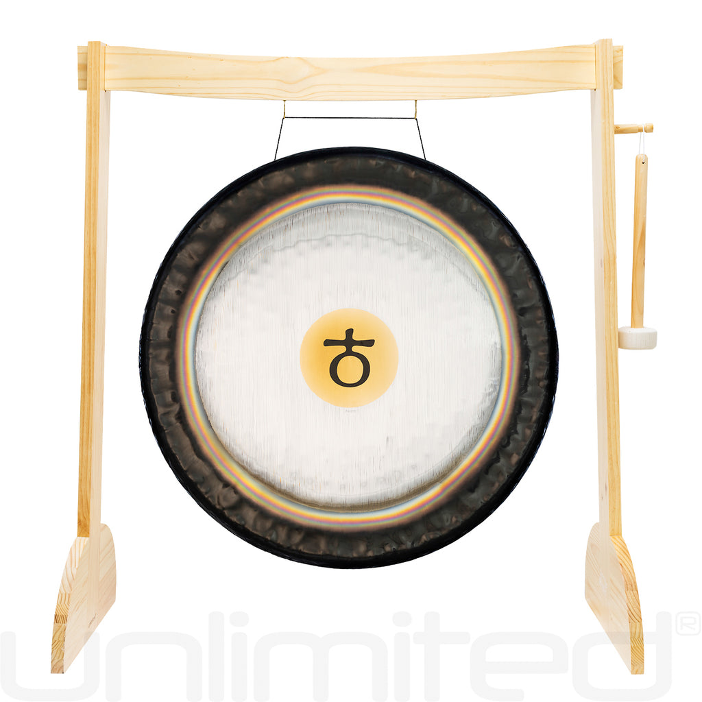 24" to 38" Paiste Planetary Tuned Gongs on Lunaphonic Gong Stand