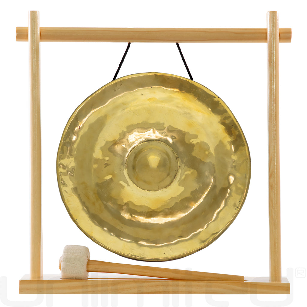 Thai Golden Nipple Gongs on Stands