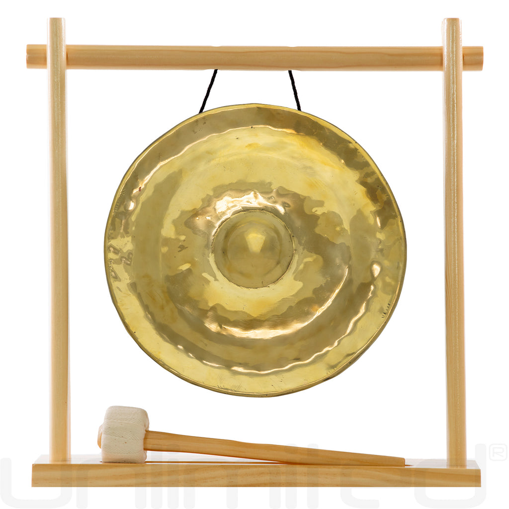 Thai Golden Nipple Gongs on Stands