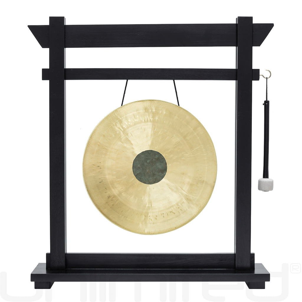 14" Gongs on Black Moksha Joe Stand