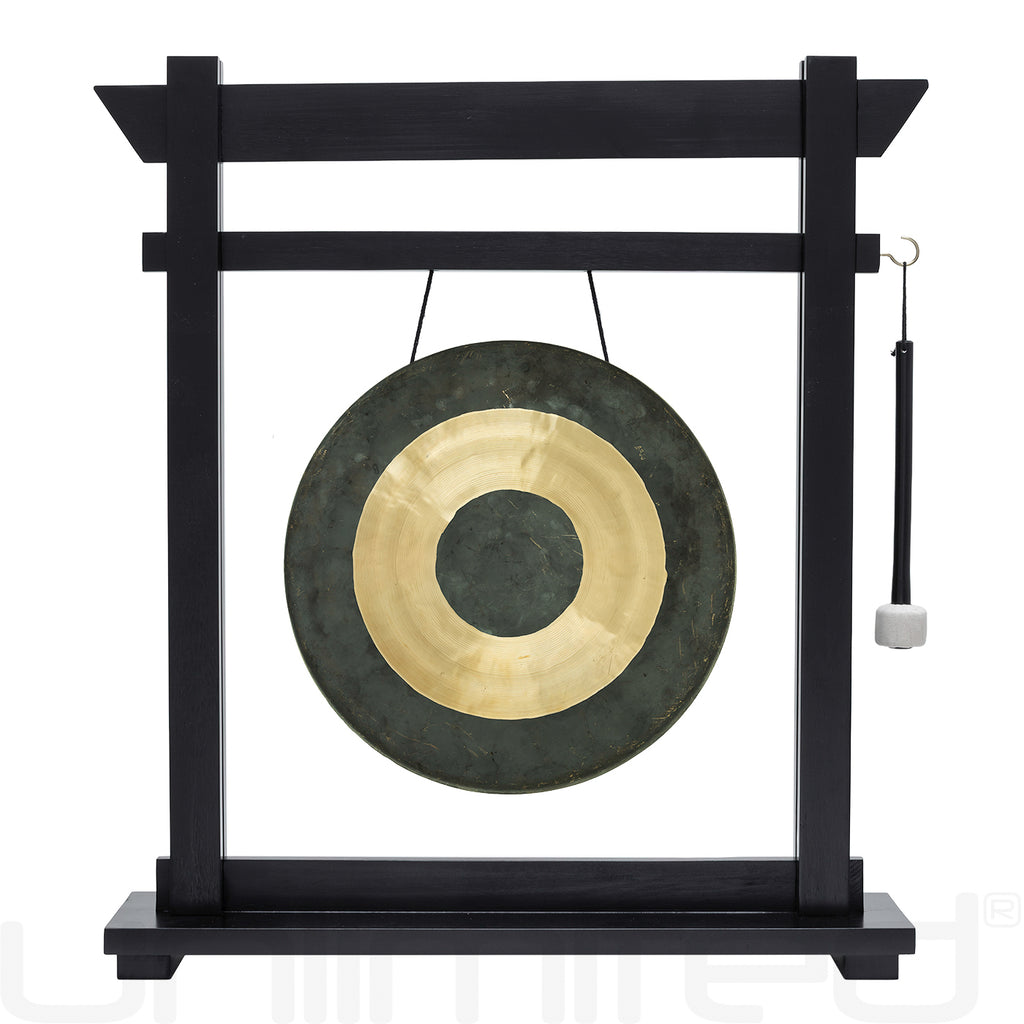 14" Gongs on Black Moksha Joe Stand