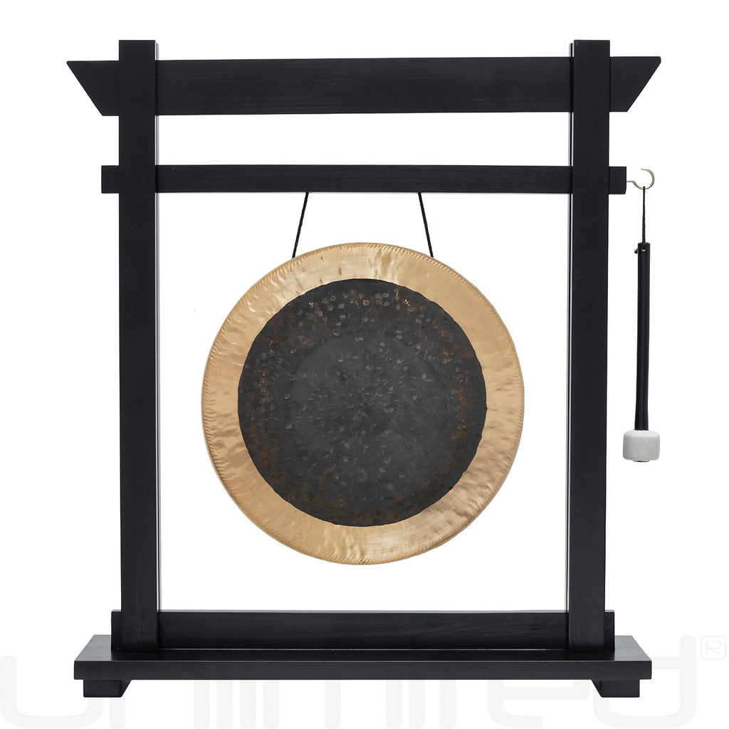 14" Gongs on Black Moksha Joe Stand