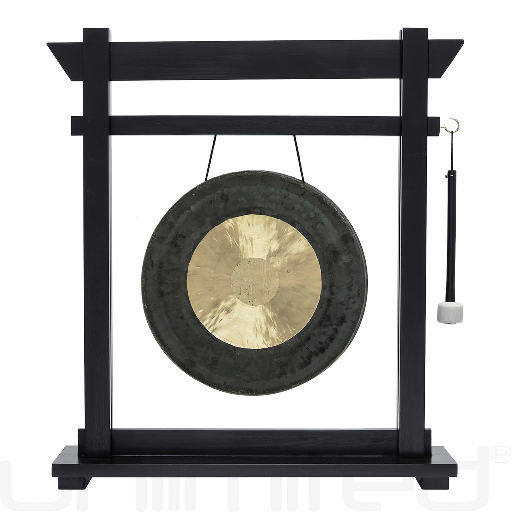 14" Gongs on Black Moksha Joe Stand