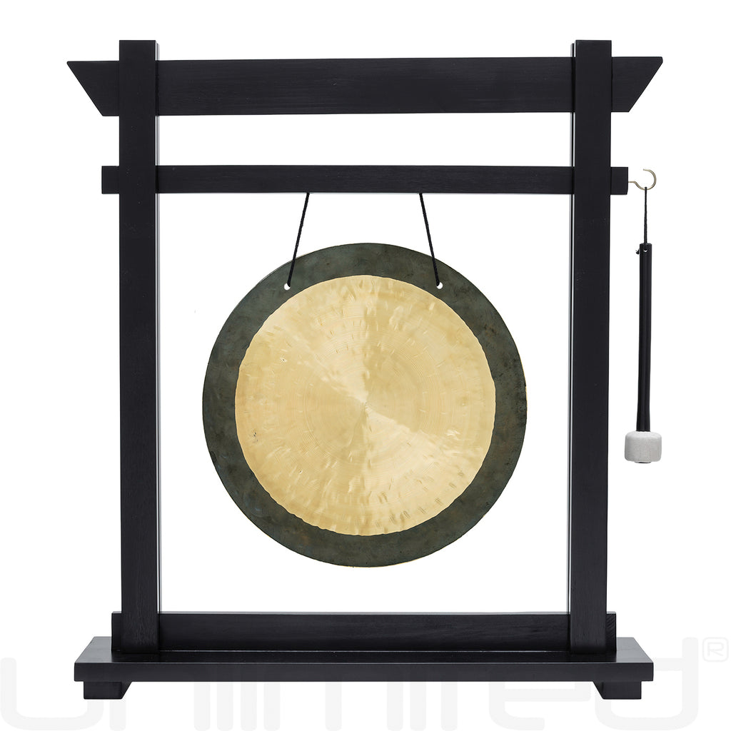 14" Gongs on Black Moksha Joe Stand