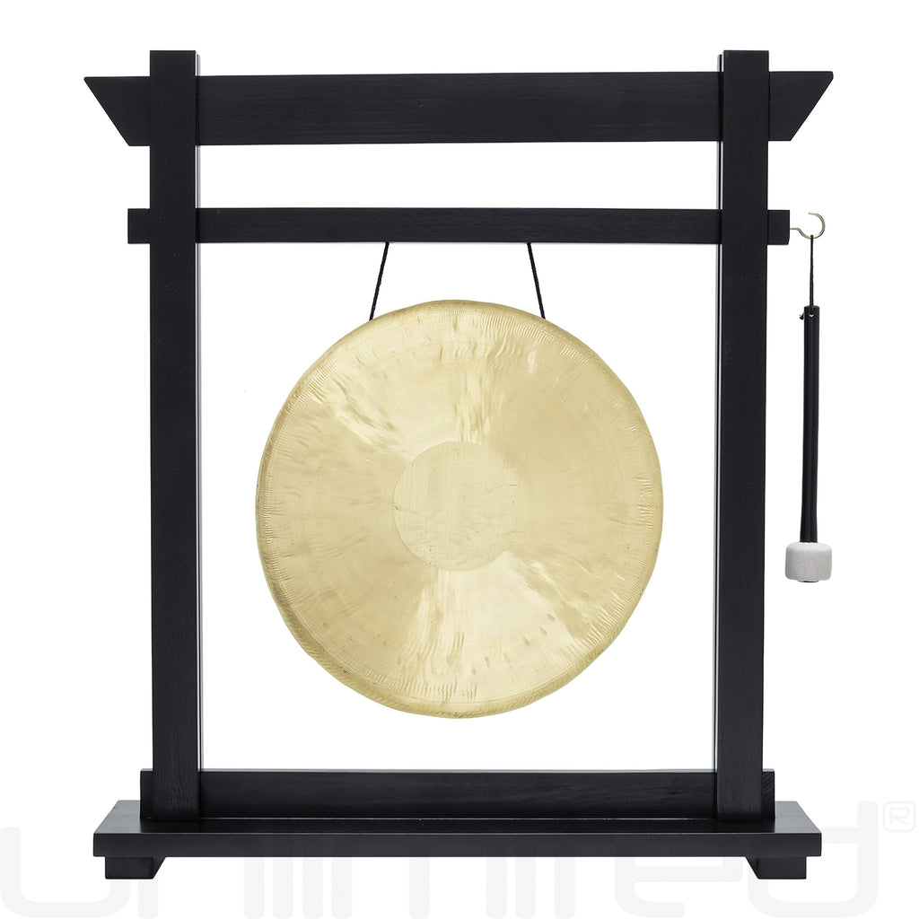 14" Gongs on Black Moksha Joe Stand