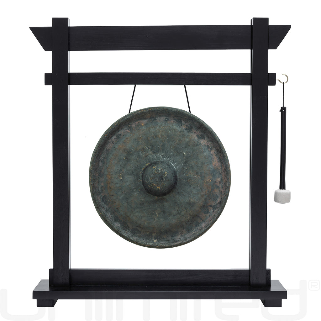14" Gongs on Black Moksha Joe Stand