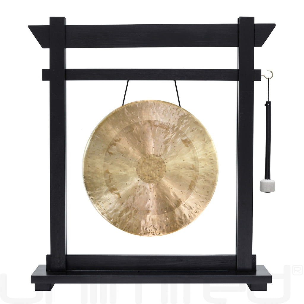 14" Gongs on Black Moksha Joe Stand