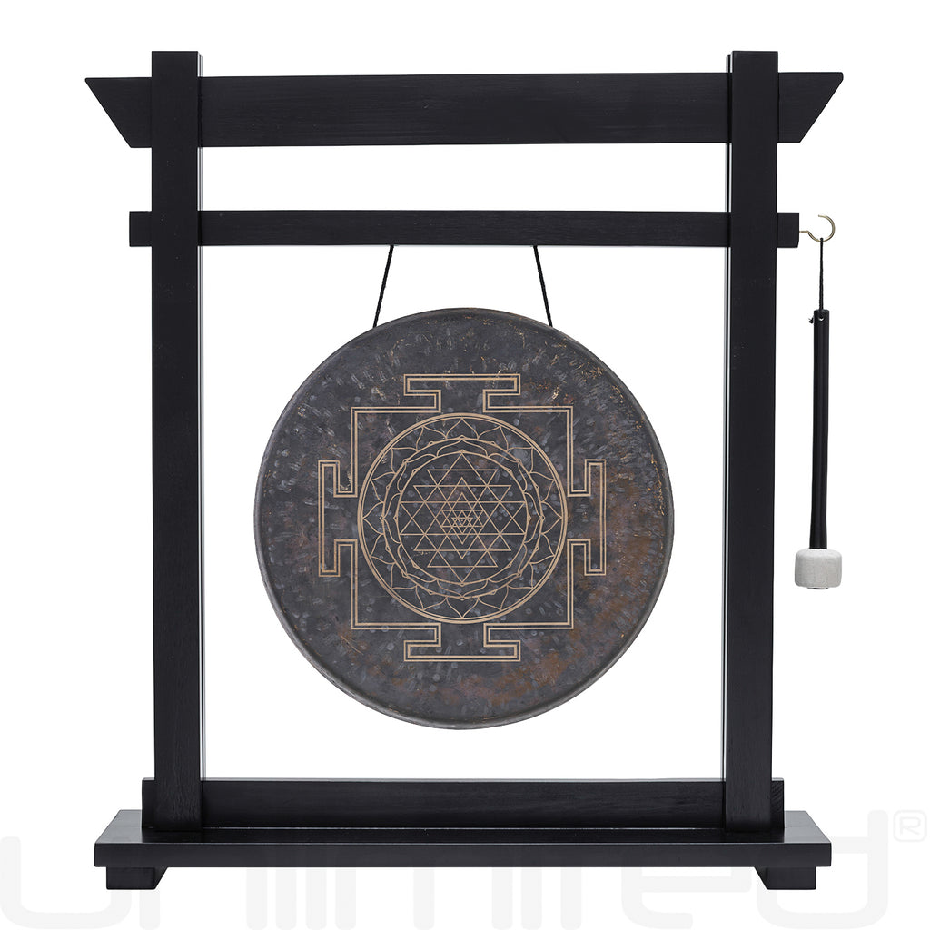 Sri Yantra Gong on Stands