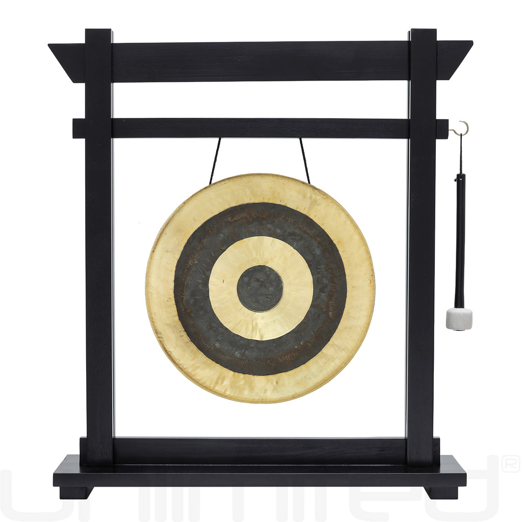 14" Gongs on Black Moksha Joe Stand