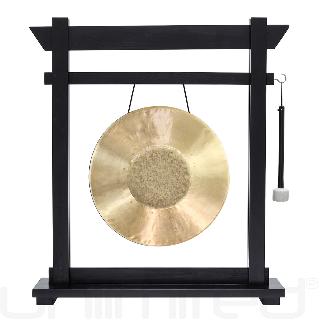 14" Gongs on Black Moksha Joe Stand