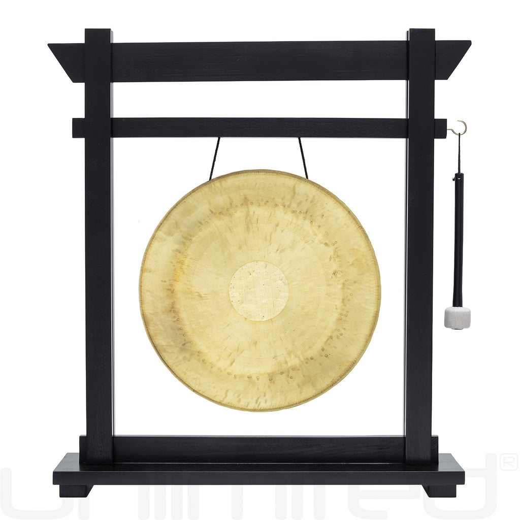 14" Gongs on Black Moksha Joe Stand