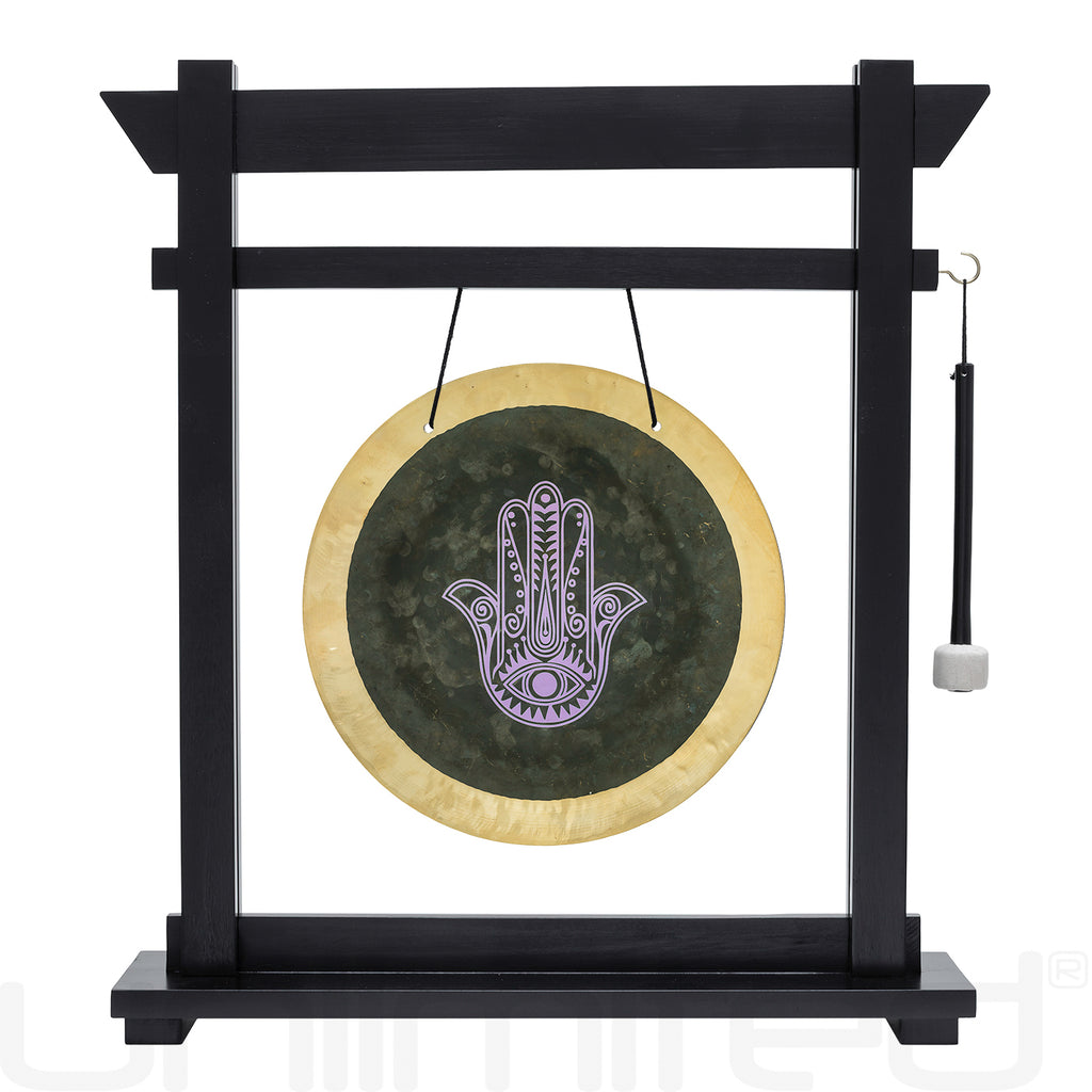 14" Hamsa Deep Breath Gong on Stands