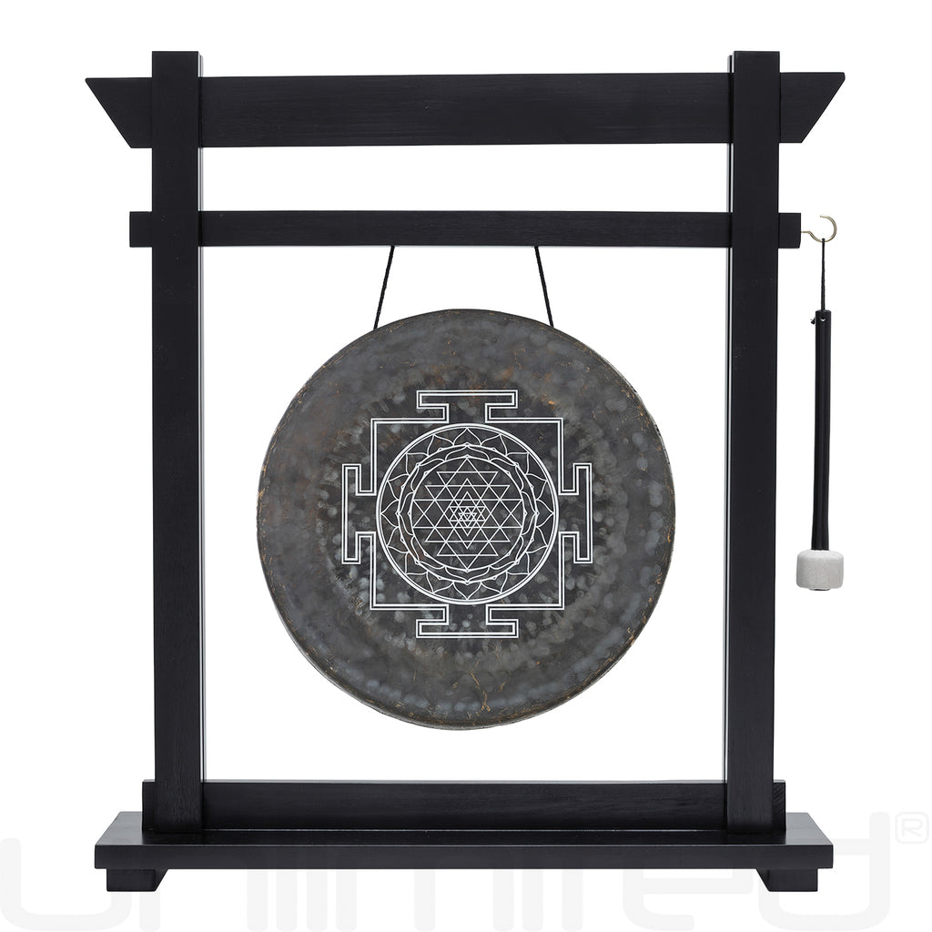 Sri Yantra Gong on Stands