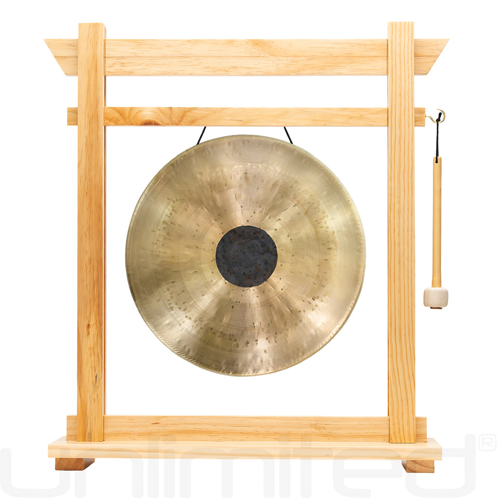 14" Gongs on the Moksha Joe Gong Stand - Pine