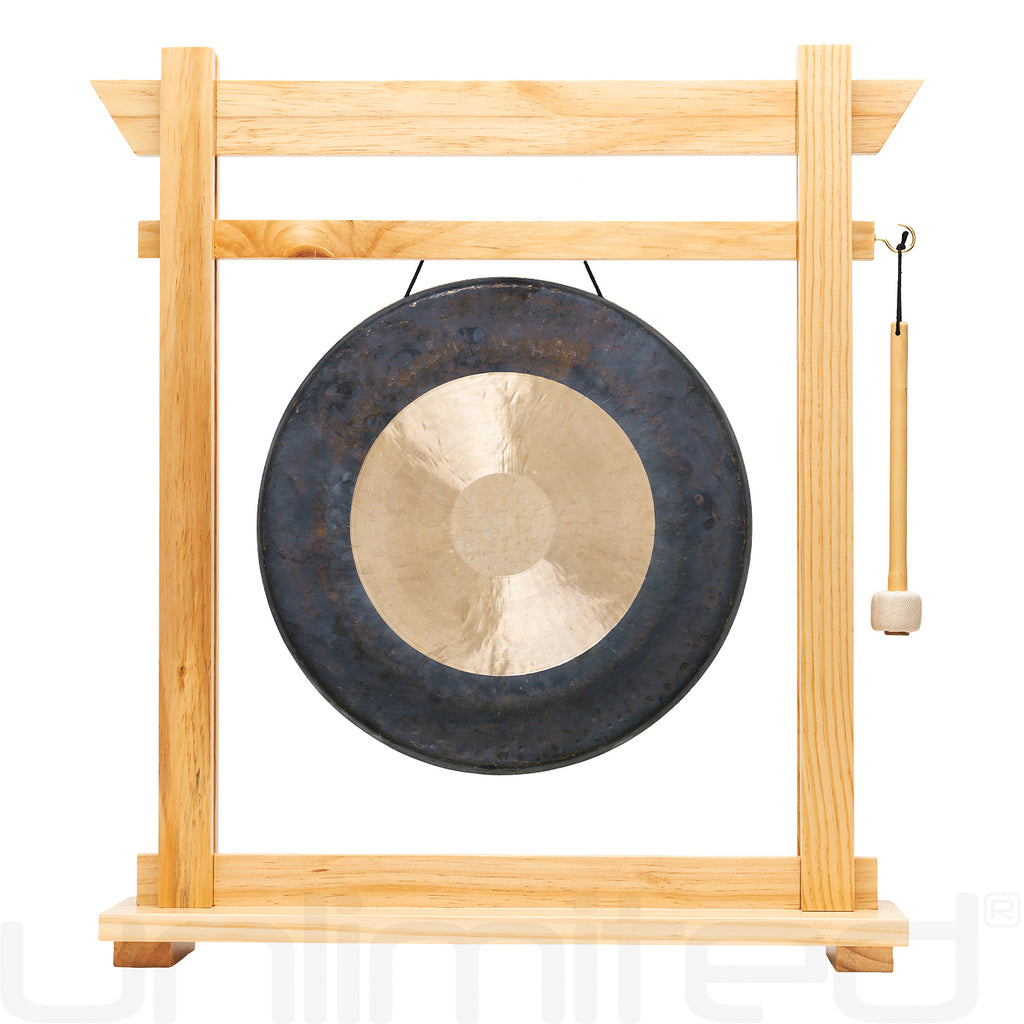 14" Gongs on the Moksha Joe Gong Stand - Pine