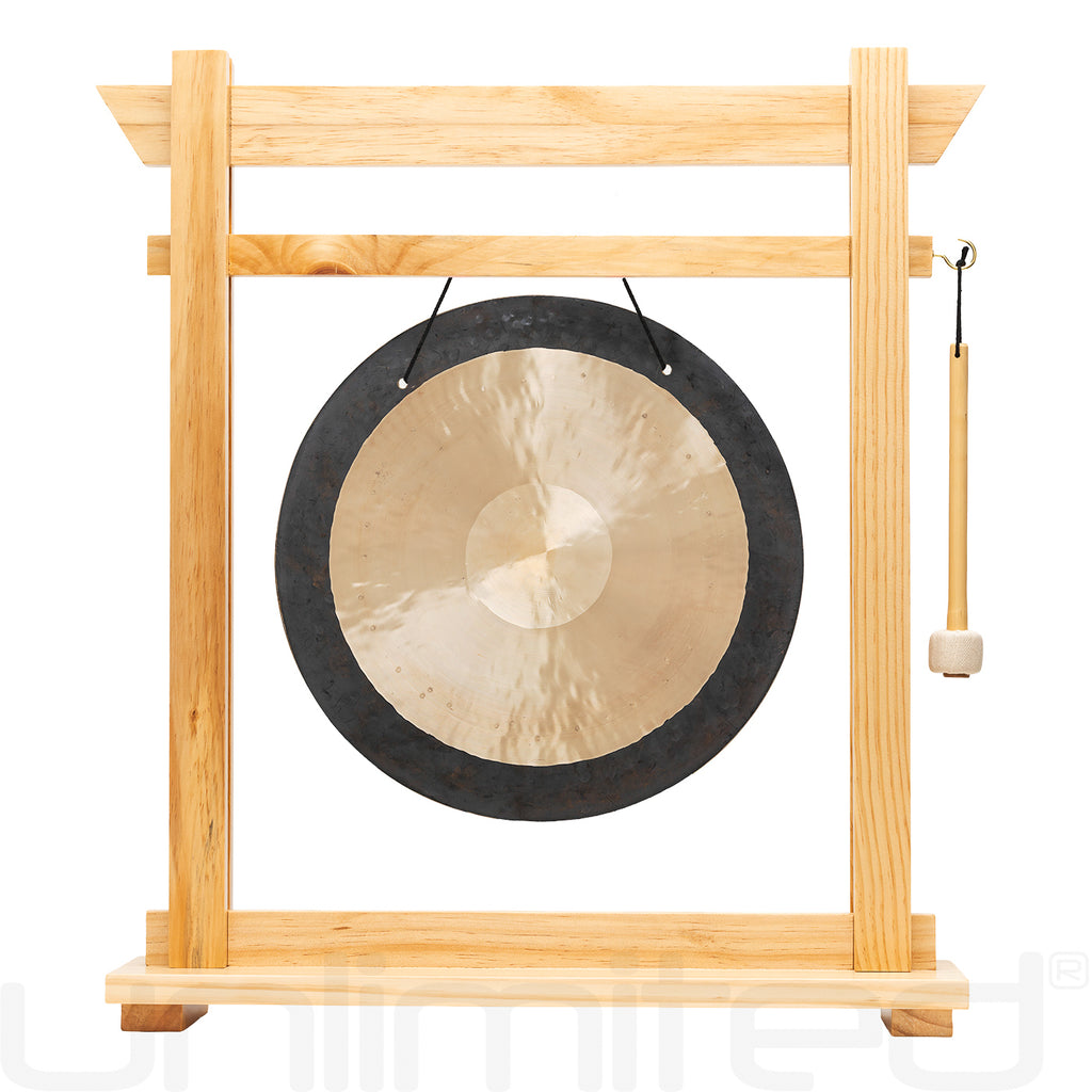14" Gongs on the Moksha Joe Gong Stand - Pine