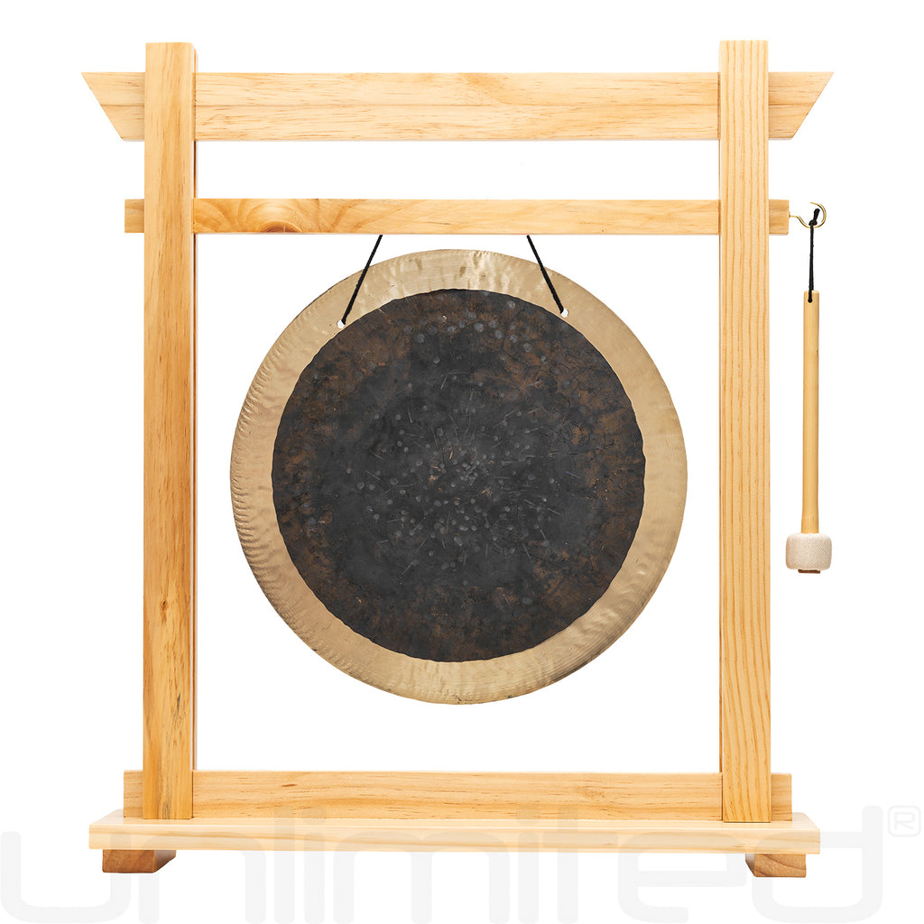 14" Gongs on the Moksha Joe Gong Stand - Pine