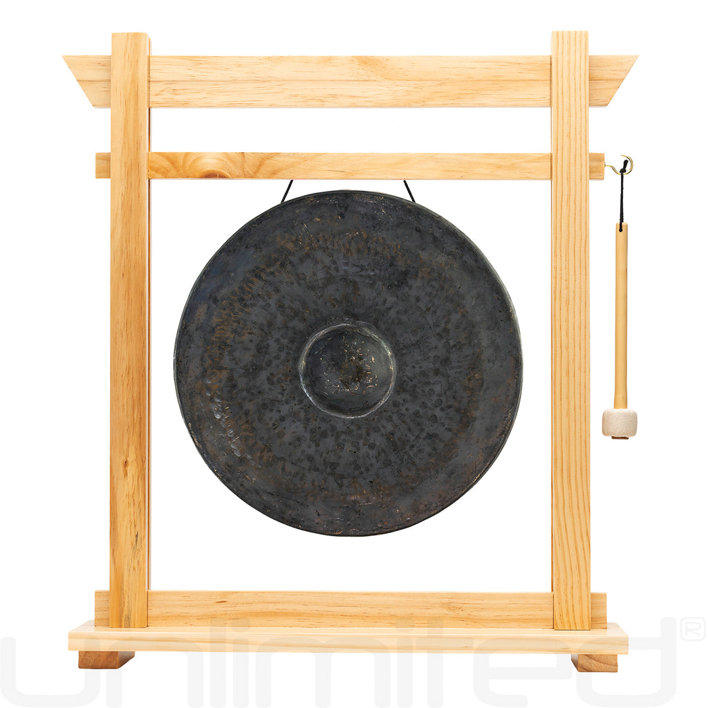 14" Gongs on the Moksha Joe Gong Stand - Pine