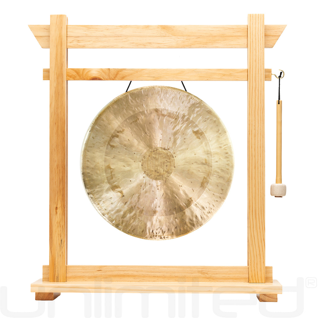 14" Gongs on the Moksha Joe Gong Stand - Pine