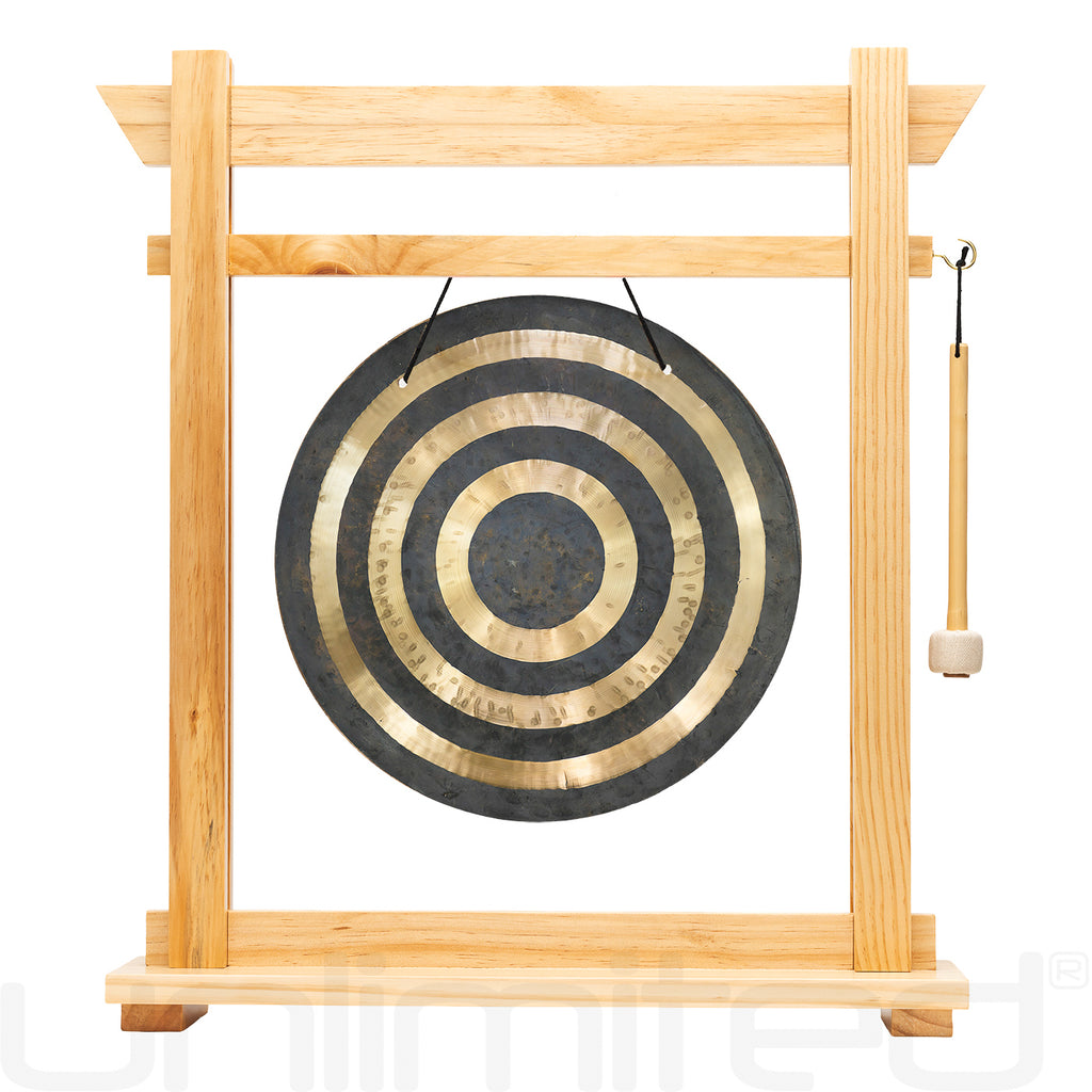 14" Gongs on the Moksha Joe Gong Stand - Pine