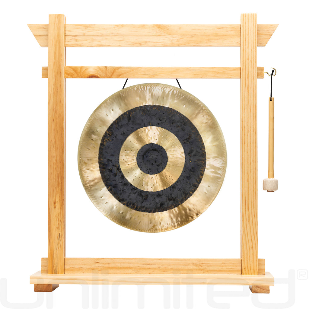 14" Gongs on the Moksha Joe Gong Stand - Pine
