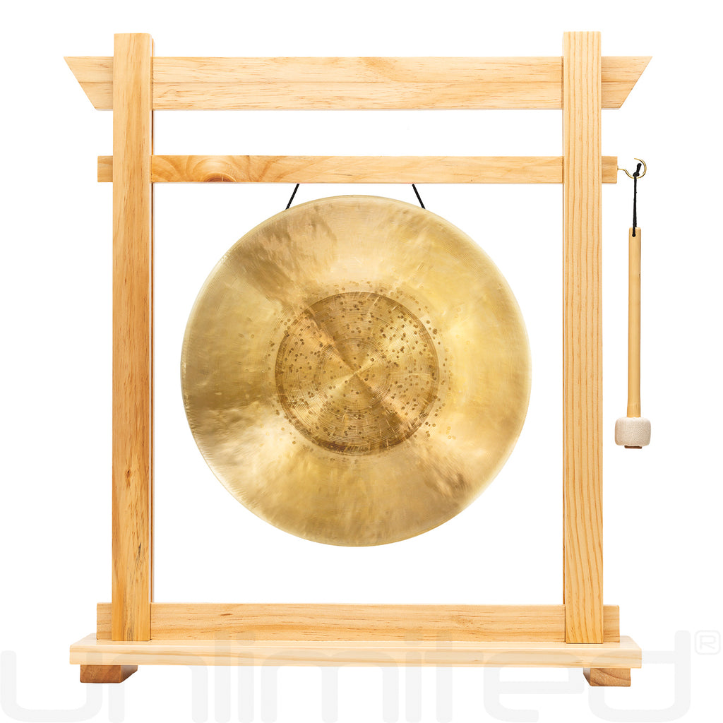 14" Gongs on the Moksha Joe Gong Stand - Pine