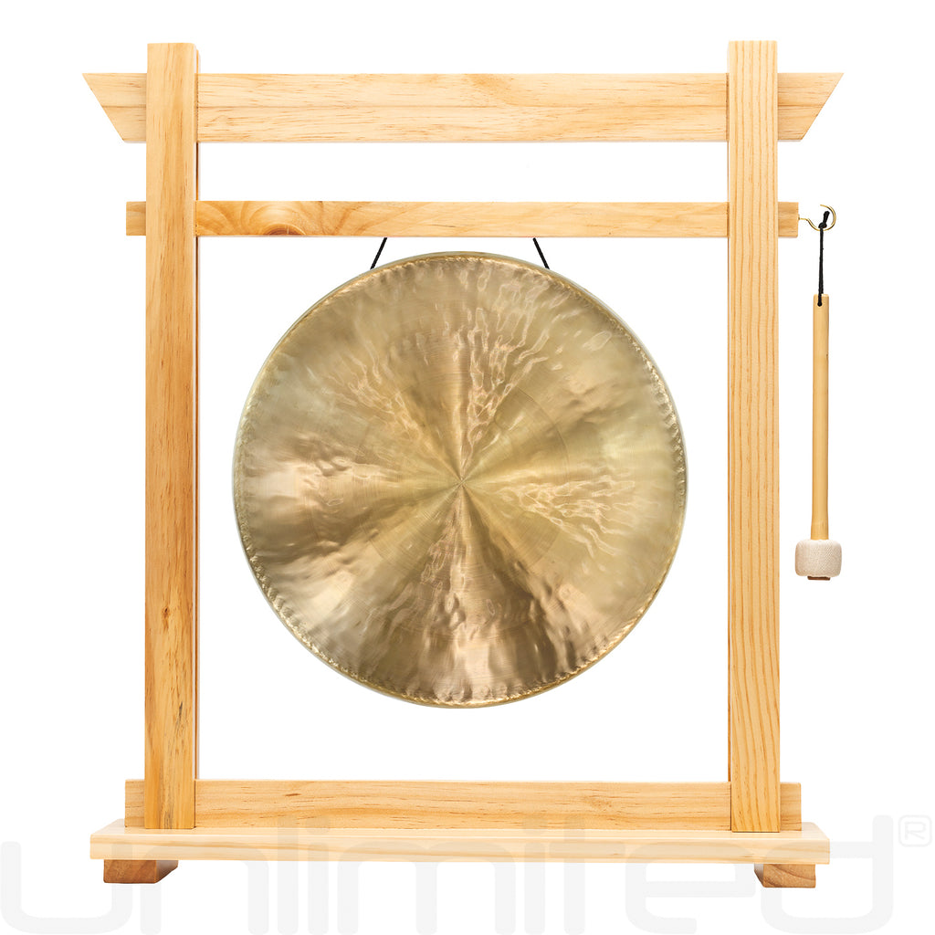 14" Gongs on the Moksha Joe Gong Stand - Pine