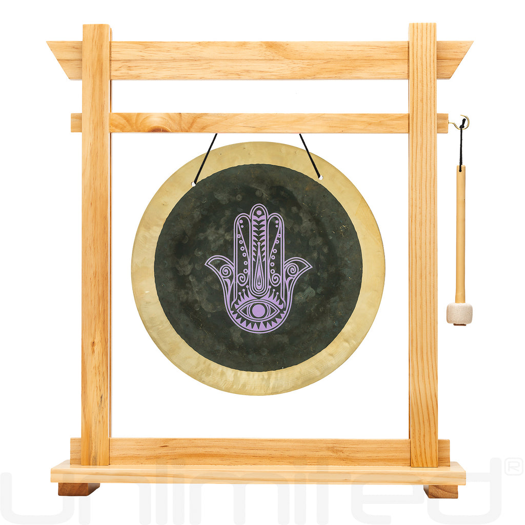 14" Hamsa Deep Breath Gong on Stands