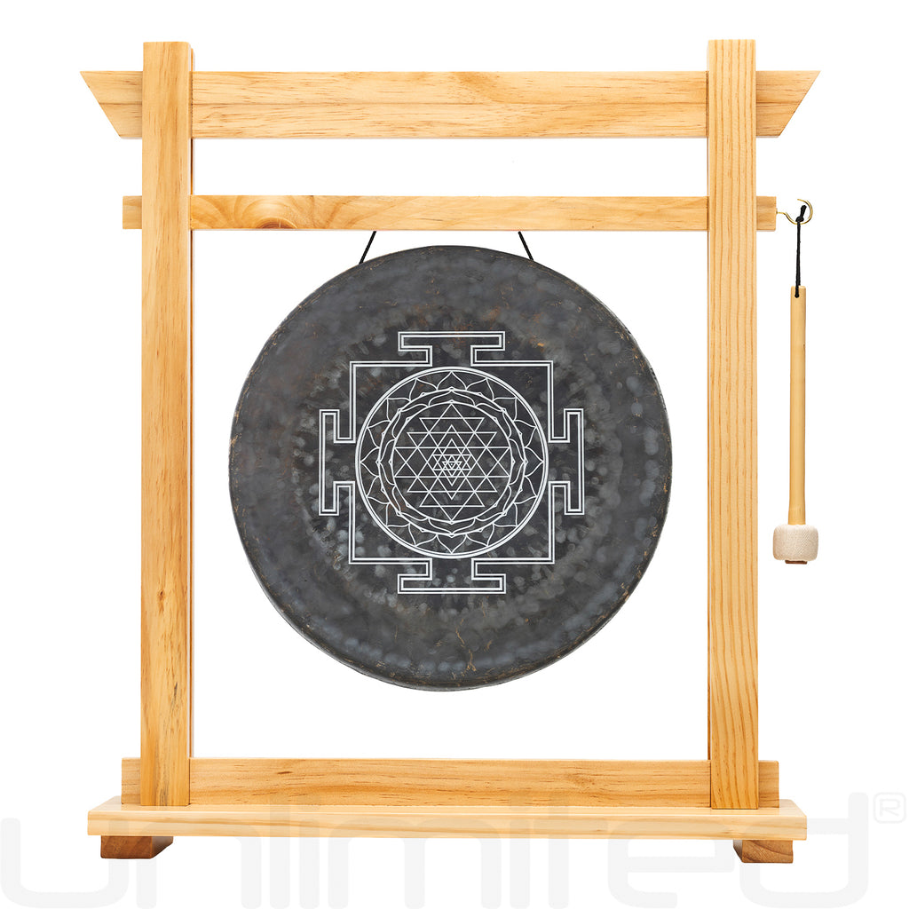 Sri Yantra Gong on Stands
