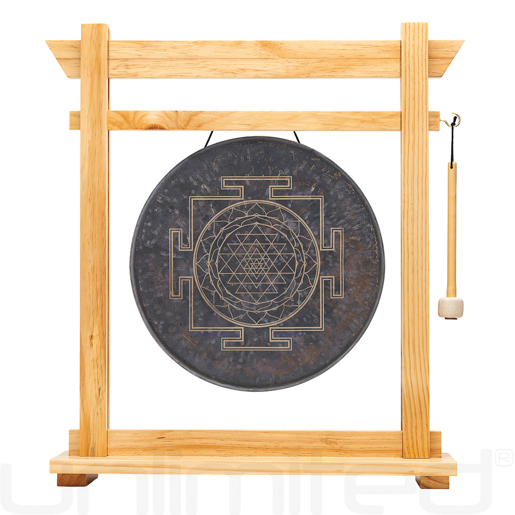 Sri Yantra Gong on Stands