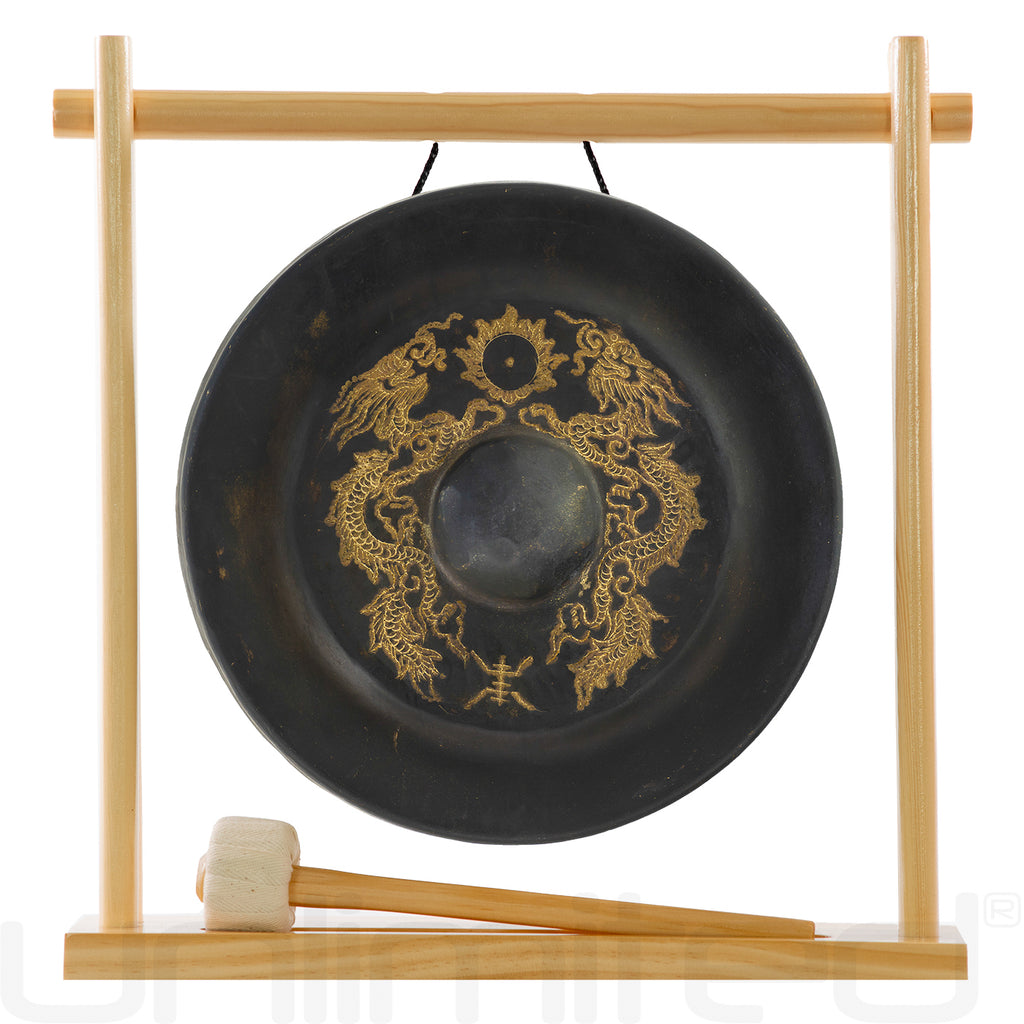 9" to 16" Vietnamese Dragon Gongs on Stands