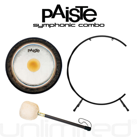 Paiste Symphonic Gong on Floor "C" Stand with Mallet Combos