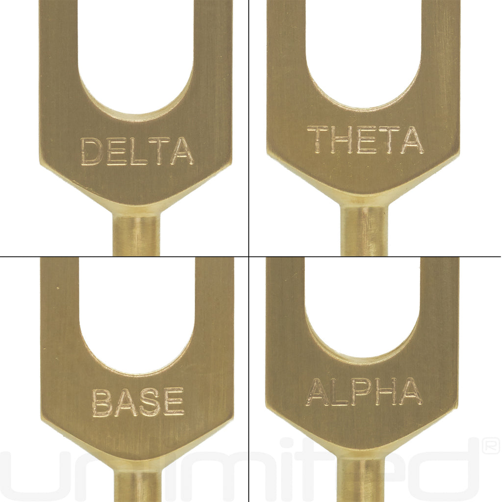 PraPelnia Restorative Sleep Set of 4 Brass Tuning Forks - Brainwaves
