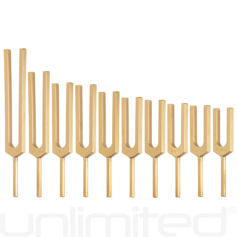 PraPelnia Solfeggio Set of 10 Brass Tuning Forks