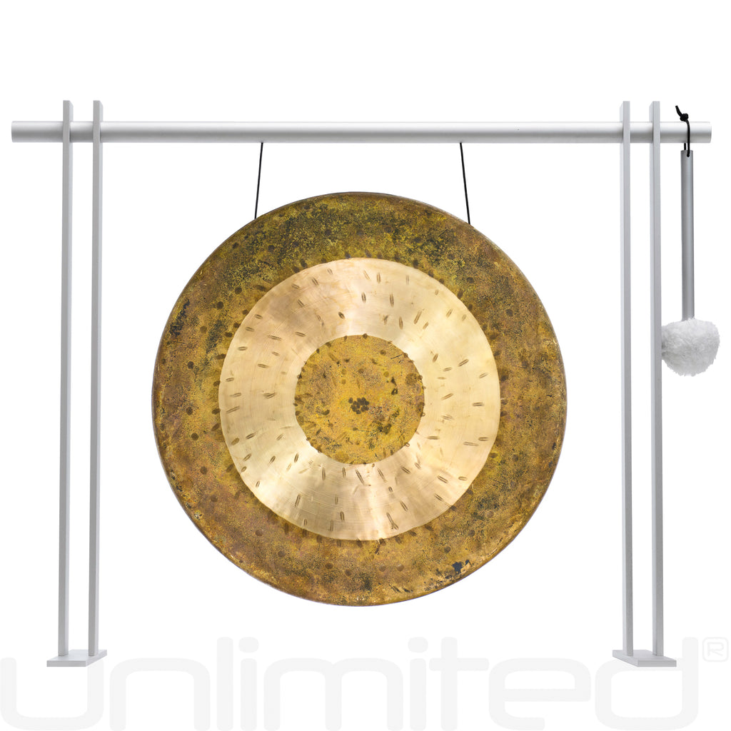 14" to 15" Chinese Gongs on the Pretty Planar Gong Stand