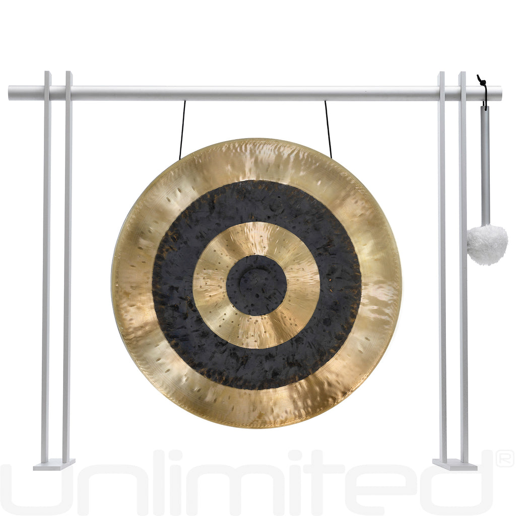 14" to 15" Chinese Gongs on the Pretty Planar Gong Stand