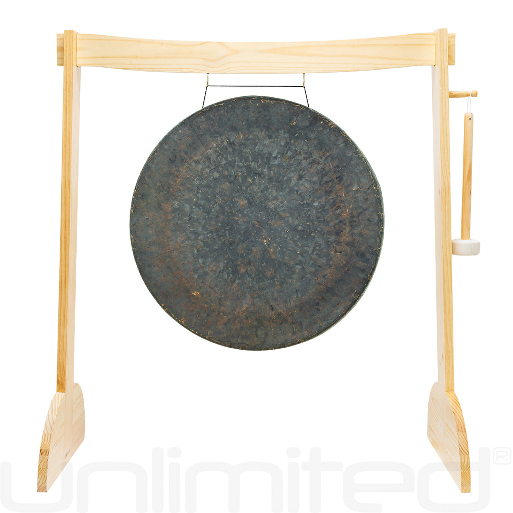 28" to 30" Gongs on the Small Lunaphonic Wood Gong Stand