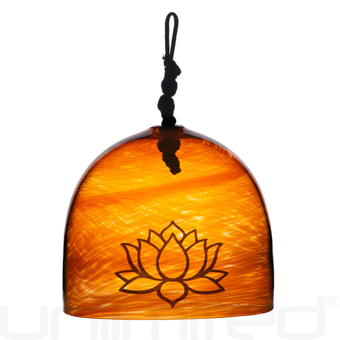 Shrader Made Glass - Golden Lotus Glass Bell