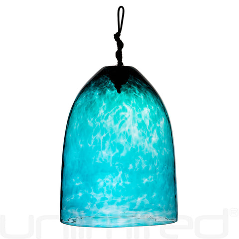 Shrader Made Glass Healing Blue Lagoon Bell