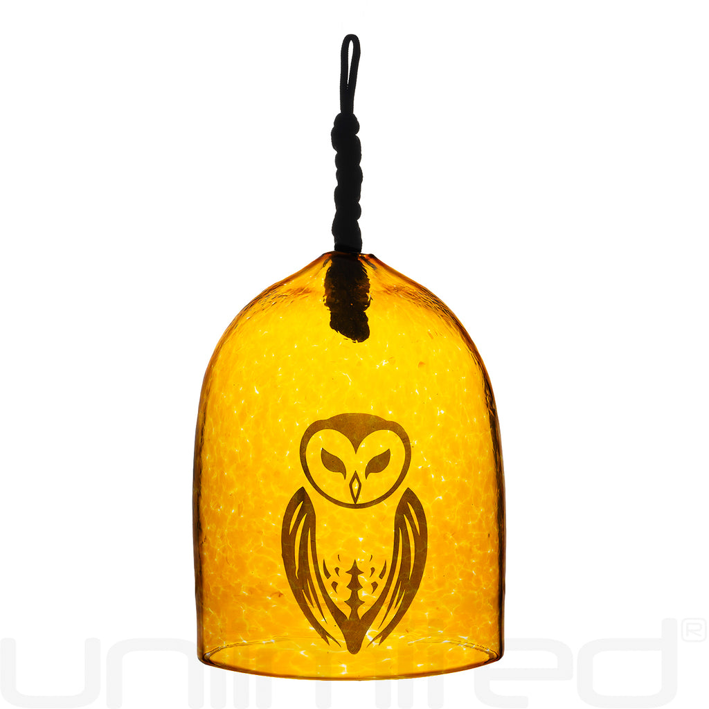 Shrader Made Glass Sunset Owl Bell